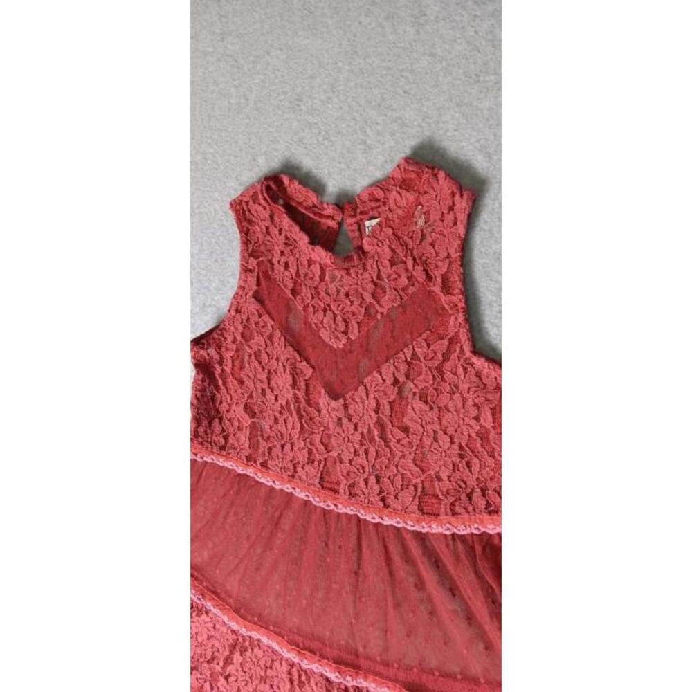 Jak And Peppar Sleeveless Lace And Mesh Blouse Youth Girls Size 7 Hot Pink... - Picture 3 of 9
